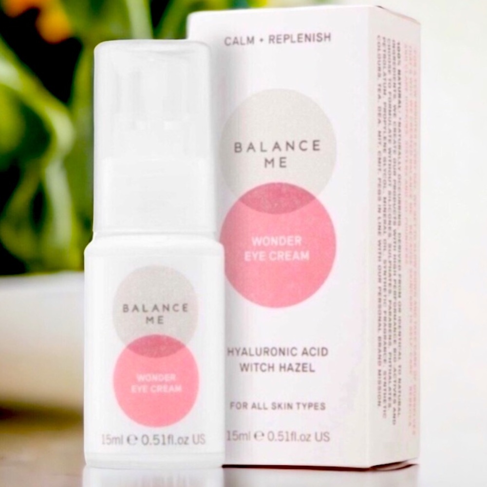 Balance Me Wonder Eye Cream 0.5 fl oz Hyaluronic Acid Witch Hazel Eye Cream New